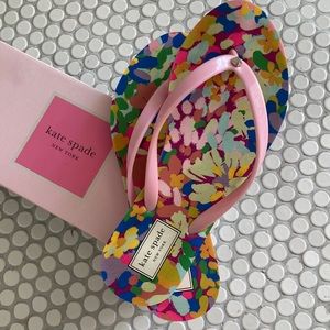 Kate Spade floral flip-flops